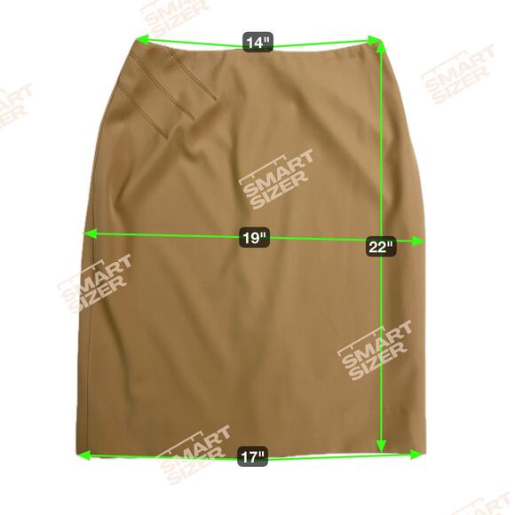 Carlisle Camel Brown Cat Scratch Stitching Pencil Skirt Knee Length Lined Size 4 - Picture 5 of 13